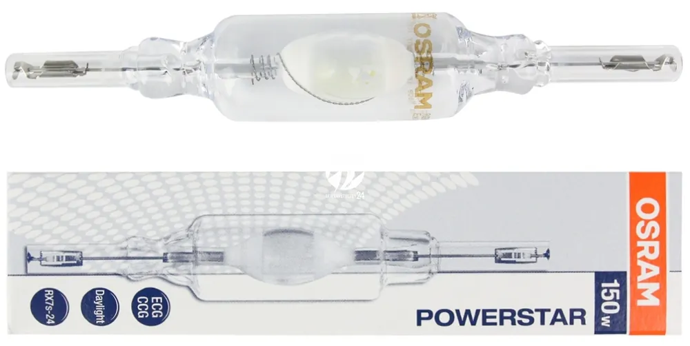 Tylko dziś OSRAM Powerstar HQI 150 (Daylight) - Żarnik (lampa) metahalogenkowa 5450K o ciepłej barwie dziennej, trzonek RX7S