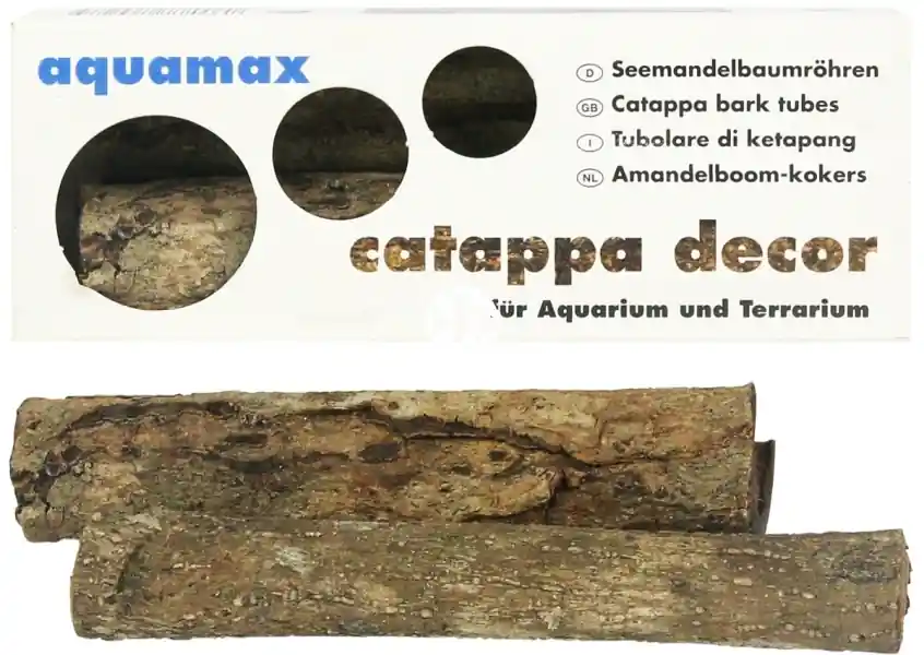 AQUAMAX Catappa Decor XL (027) - Rurka z kory migdałecznika morskiego XL do akwariów i terrariów Łatwy zwrot