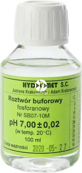 Ostatnie sztuki Hydromet Roztwór buforowy pH 7 100 ml (SB07-10M) - Płyn do kalibracji sond pH