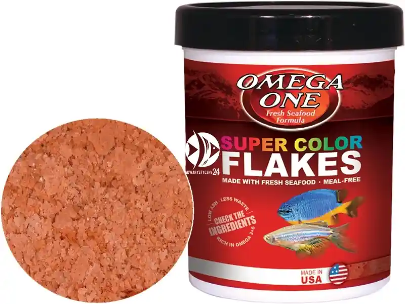 Kup online OMEGA ONE Super Color Flakes 12g (91281) - Pokarm wybarwiający w płatkach dla ryb tropikalnych