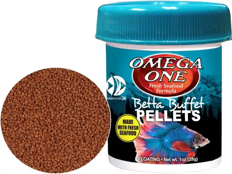 OMEGA ONE Betta Pellets 28g (02371) - Pływający pokarm granulowany dla bojowników Do wyczerpania zapasów