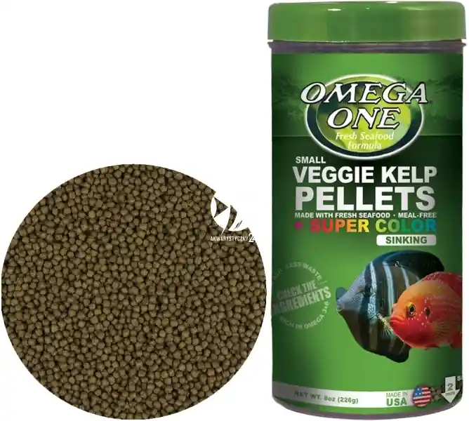 Nie przegap OMEGA ONE Super Color Kelp Pellets Sinking 226g (83421) - Tonący pokarm wybarwiający w granulacie