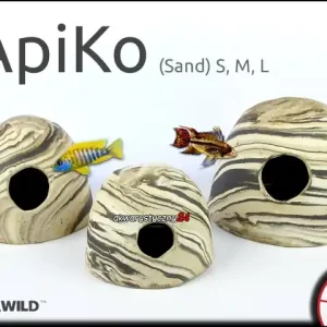 AQUAWILD ApiKo (Sand) S (CKS0M0) - Ceramiczny kokos dla pielęgniczek i mniejszych pielęgnic Bezpieczna płatność