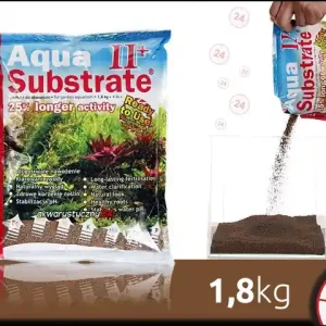 AQUA ART AQUA SUBSTRATE II+ 1,8 kg Powder (brązowe) - Ekonomiczne podłoże do akwarium roślinnego Dostępne od ręki