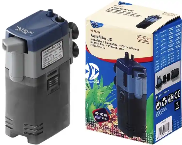 Obniżka ceny EBI Hi-Tech Aqua-Filter 80 - Filtr wewnętrzny do akwarium do 40l