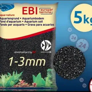 EBI Żwir czarny 1-3mm 5kg (257-110522) - Naturalne podłoże do akwarium, nie zmienia parametrów wody. Tani