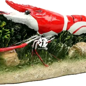 AQUA DELLA Shrimp Red (234-418659) - Ręcznie malowana czerwono-biała krewetka do akwarium Wysoka jakość