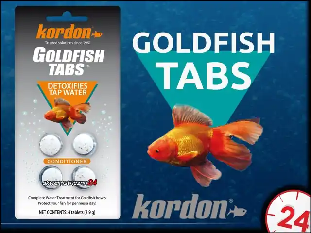 Premium KORDON GOLDFISH TABS (39116) - Musujące tabletki do uzdatniania wody dla złotych rybek