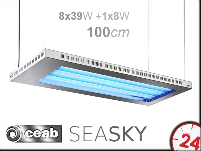 CEAB SeaSky T5 8x39W+1x8W 100cm (SSM1000) - Belka oświetleniowa z oświetleniem nocnym do akwarium morskiego i słodkowodnego. Darmowy zwrot