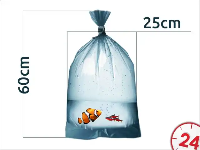 AQUAWILD Worki do transportu ryb 50sztuk 25x60cm (WDTR25X60) - Profesjonalnie wykonane, gruba folia, zaokrąglone dno. Zamów dziś