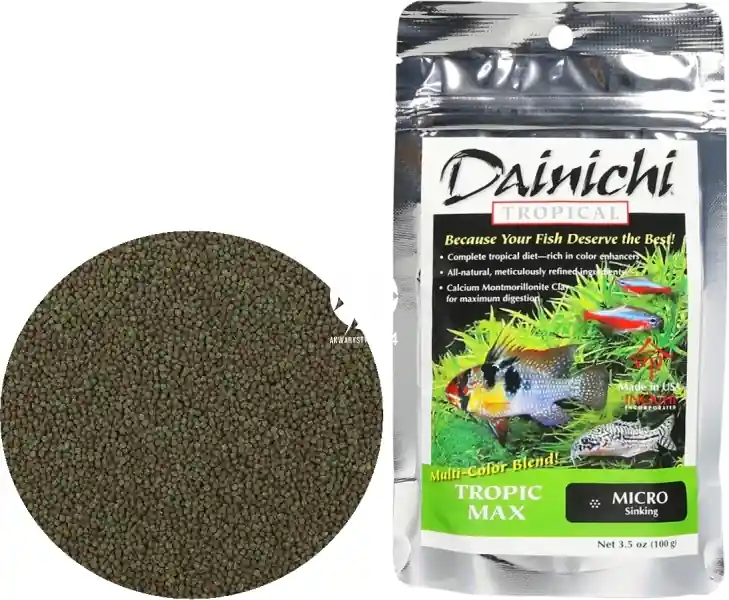 DAINICHI Tropic Max 100g Micro (14101) - Pokarm super premium dla ryb tropikalnych Nowy