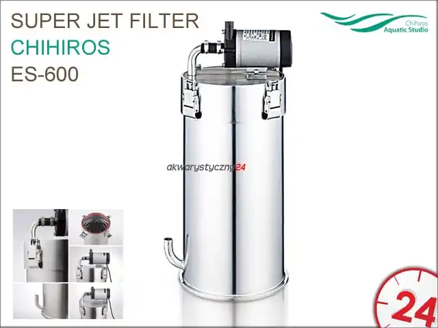 CHIHIROS Super Jet Filter ES-600 (329-66001) - Filtr kubełkowy ze stali nierdzewnej do akwarium 60-120cm długości Oferta
