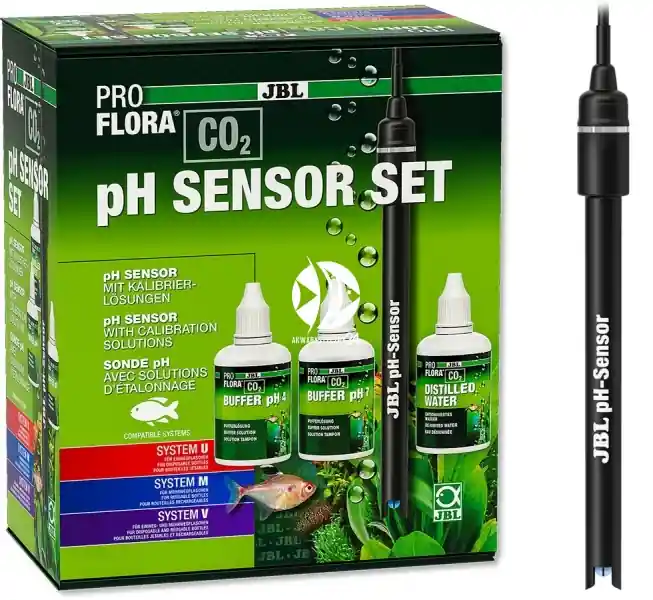 Wysoka jakość JBL ProFlora pH-Sensor Set (64651) - Uniwersalna elektroda ze złączem BNC i płynami kalibrującymi.