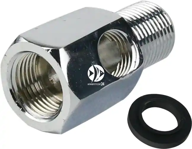 USTM Przyłącze 3/8" (C-38) - Mosiężne przyłącze pokryte warstwą chromu do filtrów odwróconej osmozy RO Ekspresowa dostawa