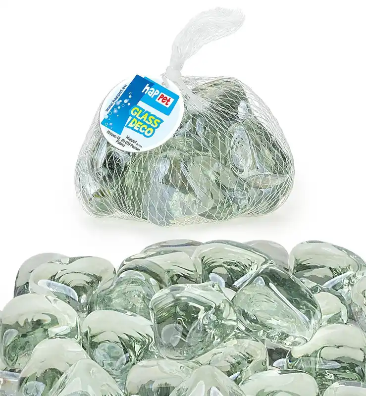Premium Ozdoba serce Happet OS11 szklane przezr. w siatce