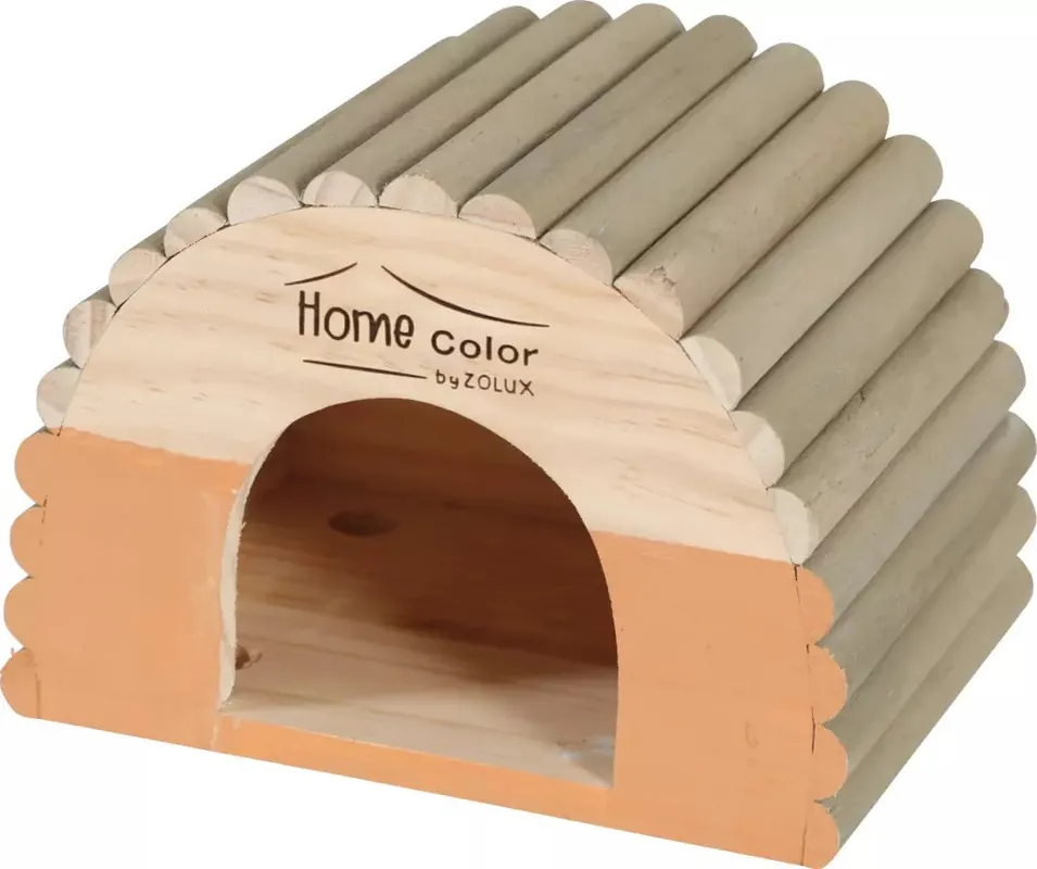 Zolux Home Color półokrągły drewniany domek dla gryzoni z bali Oferta