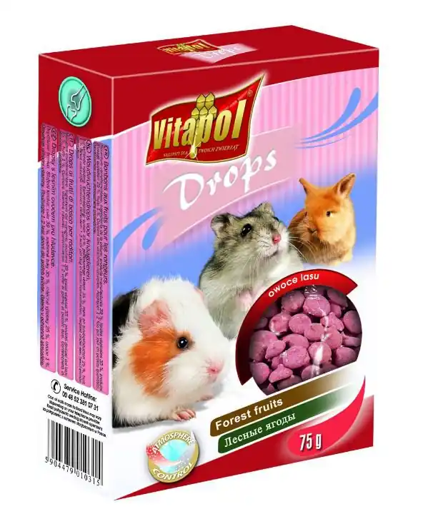 Vitapol Dropsy smakowe dla gryzoni 75g Wyprzedaż