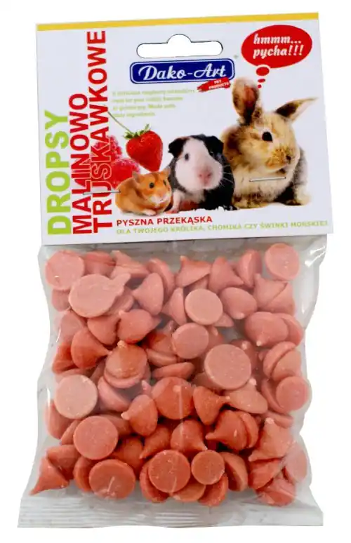 Okazja Dako-Art Dropsy malinowo-truskawkowe dla gryzoni 75g