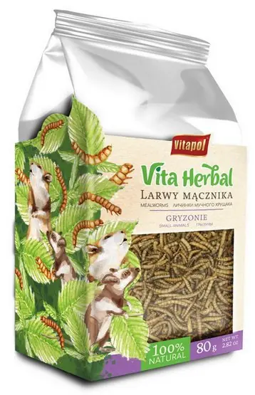 Sprawdź teraz Vitapol Vita Herbal Larwy mącznika dla gryzoni 80g