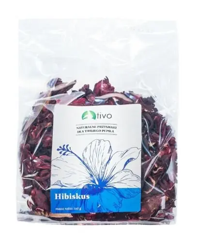 Nowość Tivo Kwiaty Hibiskusa naturalny przysmak dla gryzoni i królików 100g