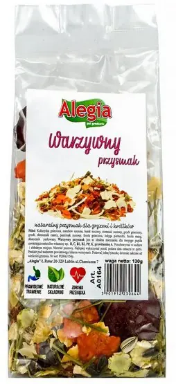 Alegia Natural Przysmak warzywny 130g Szybka wysyłka