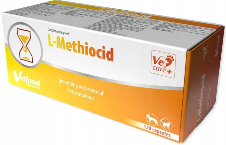 Vetfood L-Methiocid pomaga rozpuszczać istniejące kryształy struwitowe dla psa, kota, chomika lub fretki Bezpieczna płatność