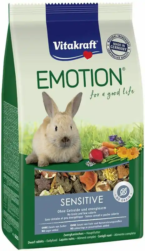 Vitakraft Emotion Sensitive pełnoporcjowa bez zbóż dla królika 600g Zamów dziś
