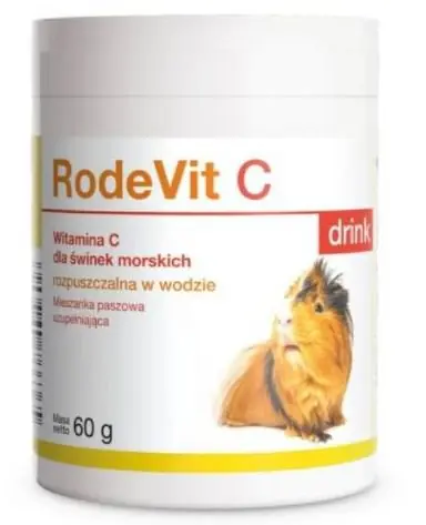 Dolvit Rodevit C- witamina C dla świnek morskich rozpuszczalna w wodzie 60g Dostępne od ręki