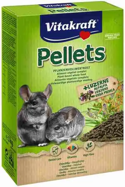 Vitakraft Pellets pokarm dla szynszyli granulat z lucerną 1kg Łatwy zwrot