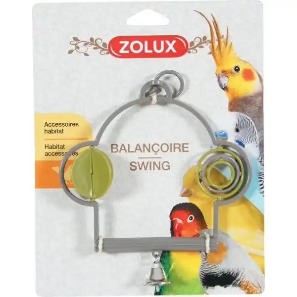Oferta Zolux Balancoire Plastiq Jouets Huśtawka plastikowa z zabawkami i dzwoneczkiem dla ptaków domowych