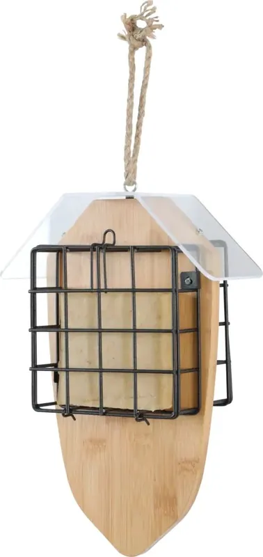 Zolux Bamboo Bambusowy karmnik na bloki tłuszczowe dla ptaków 27x10x18cm Darmowy zwrot