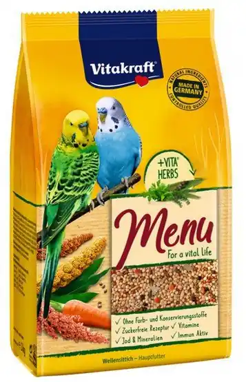 Do wyczerpania zapasów Vitakraft Menu Vital Papuga falista karma miodowa 500g